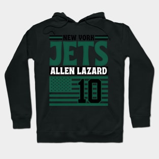 New York Jets Lazard 10 American Flag Football Hoodie